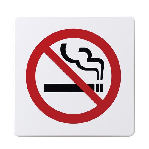 サインプレート 白 禁煙マーク A×4