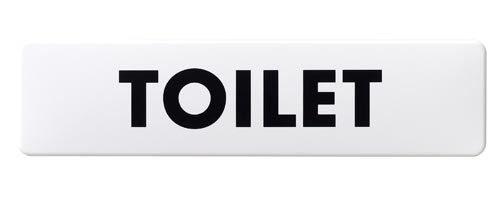 サインプレート 白 TOILET×5