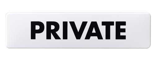 サインプレート 白 PRIVATE×5