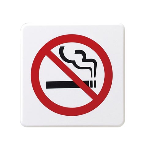 サインプレート 白 禁煙マーク B×5