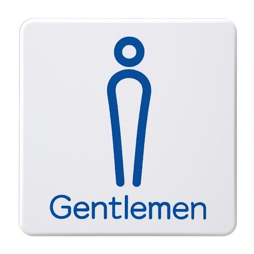 サインプレート 白 Gentlemen青×5