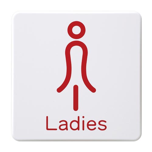 サインプレート 白 Ladies赤×5