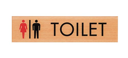 サインプレート 女・男マーク TOILET A×2