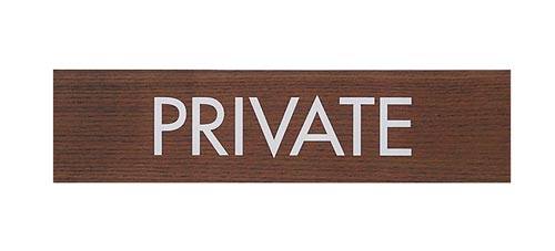 サインプレート PRIVATE B×2