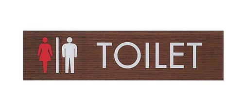サインプレート 女・男マーク TOILET B×2