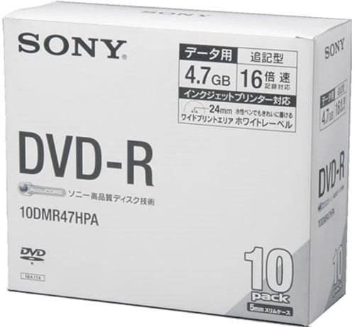 DVD−Rデータ用 16倍速 IJ対応 10枚P