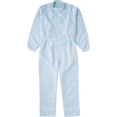 制電糸グリッド仕様フード無つなぎ服ホワイトL