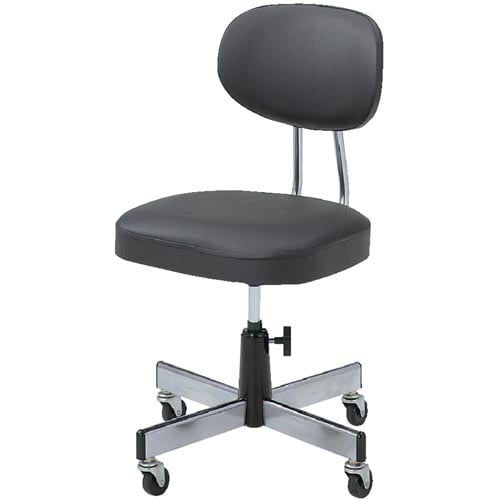 TRUSCO事務椅子ビニールレザー張りブラック