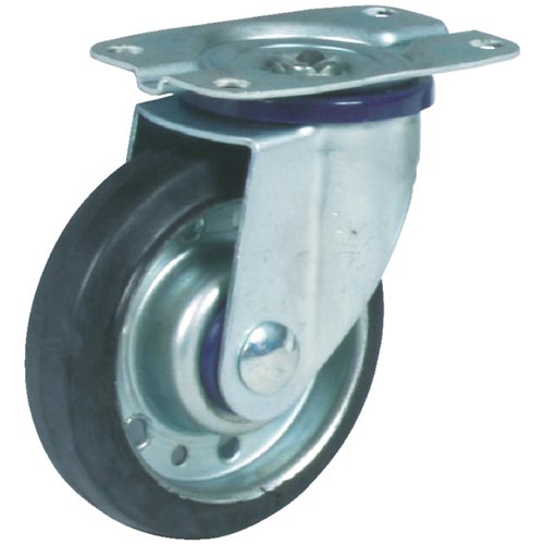 MKP樹脂台車用自在キャスターΦ100ゴム車