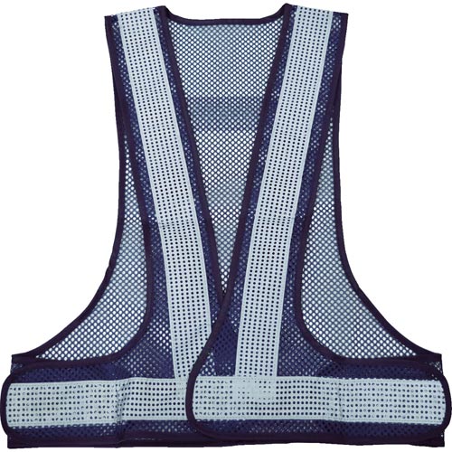 メッシュ安全ベスト紺*シルバー