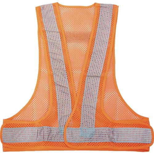 メッシュ安全ベストオレンジ*シルバー