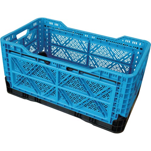 折りたたみメッシュコンテナブルー