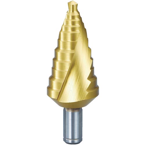 ステップドリル2枚刃チタンコーティング6−27mm