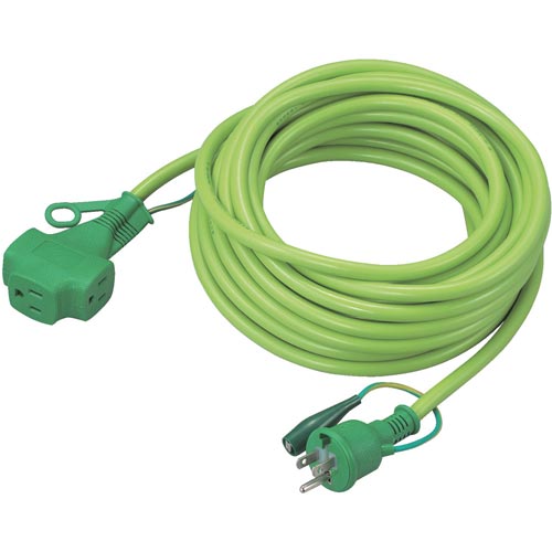 トリプルポッキン延長コード10m緑