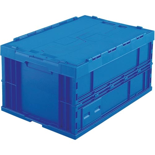 折りたたみコンテナフタ付75Lダークブルー