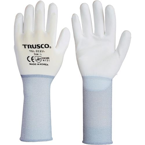 ナイロン手袋PU手のひらコートロング(10双入)M