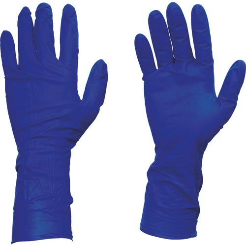 使い捨て天然ゴム手袋TGプロテクト0.2粉無青S