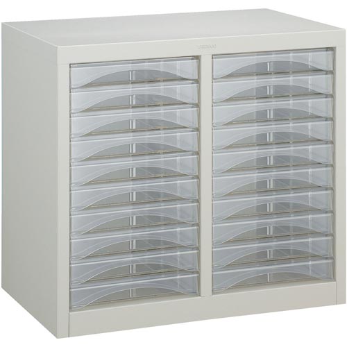 レターケースA4型・2列タイプ浅型10個X2列