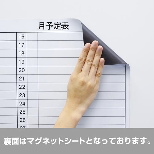 マグネットスケジュールボードシート月間ヨコ型 特大