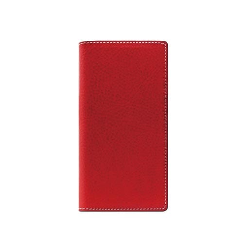 iPhoneX用手帳型レザーケース レッド