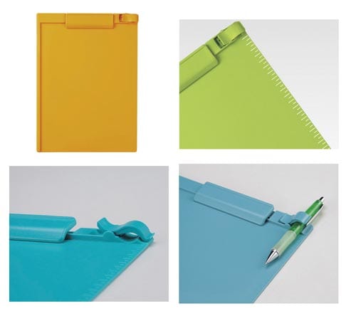 クリップボード A4−E イエロー 縦×4