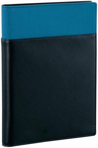 リングファイル A5 6穴 合皮 ブルー