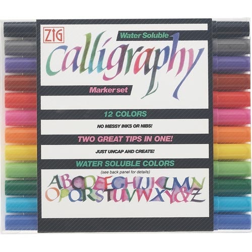 水性ペン ZIG カリグラフィーII 12色