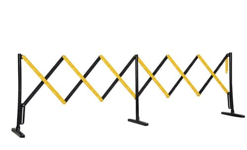 フェンス プラスチック製伸縮 黒・黄