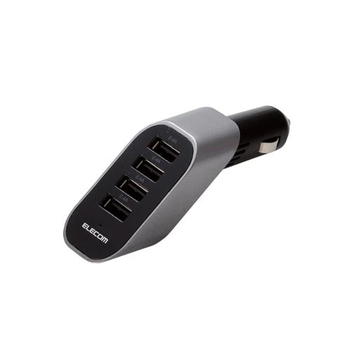 車載充電器 4ポート 6.8A ブラック