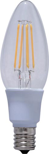 LEDフィラメント電球 E17 電球色 40形相当
