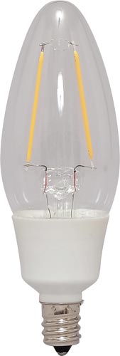 LEDフィラメント電球E12電球色 調光25形相当