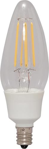 LEDフィラメント電球E12電球色 調光40形相当