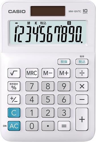 スタンダード電卓ミニジャスト MW−10VTC−N