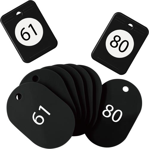 クロークチケット 61−80 黒