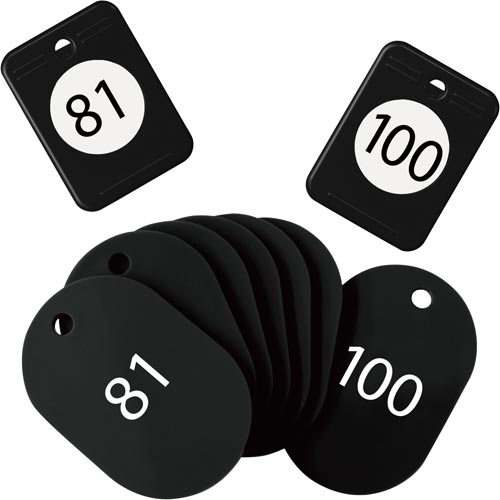 クロークチケット 81−100 黒