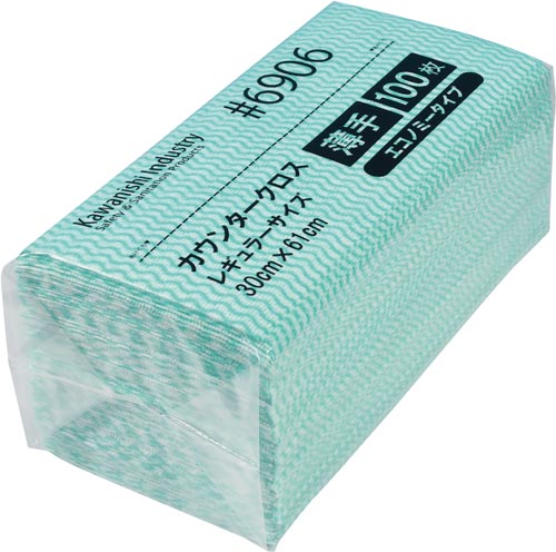 カウンタークロスエコノミー薄手レギュラー100枚緑