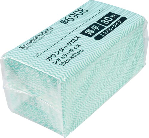 カウンタークロスエコノミー厚手レギュラー80枚 緑