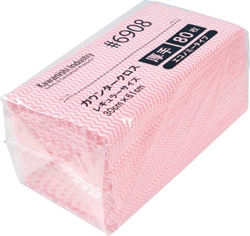 カウンタークロスエコノミー厚手レギュラー80枚 桃