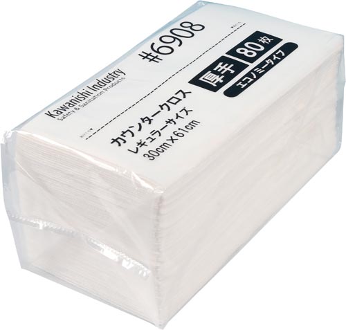 カウンタークロスエコノミー厚手レギュラー80枚 白