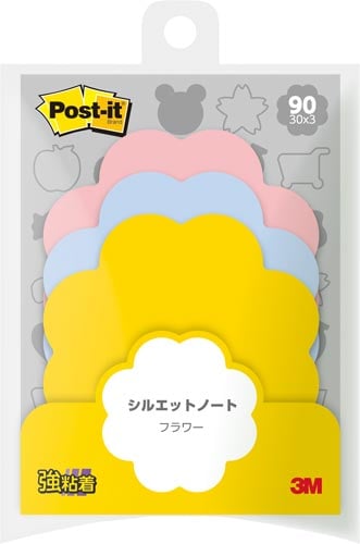 ポストイット シルエットノート 強粘着 フラワー