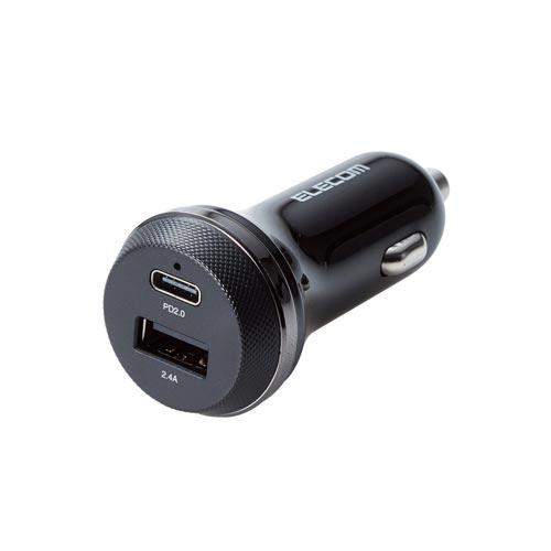 車載充電器 C+2USBAポート PD 黒