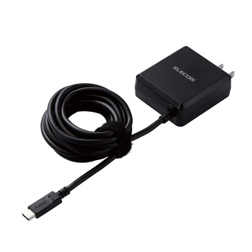 AC充電器 PD18W ケーブル一体 2.5m 黒