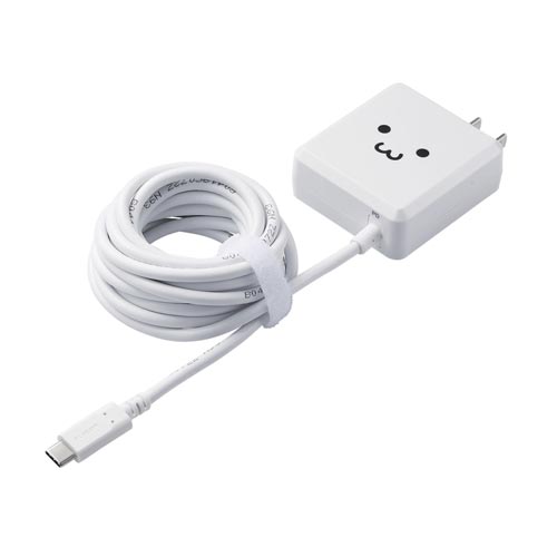 AC充電器 PD18W ケーブル一体 2.5m 顔