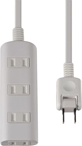 扉付タップラン4個口 3m ホワイト