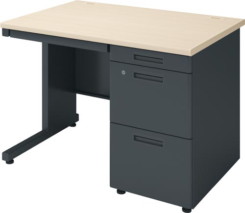 ×インベント片袖奥700幅1000ナチュラル脚BK