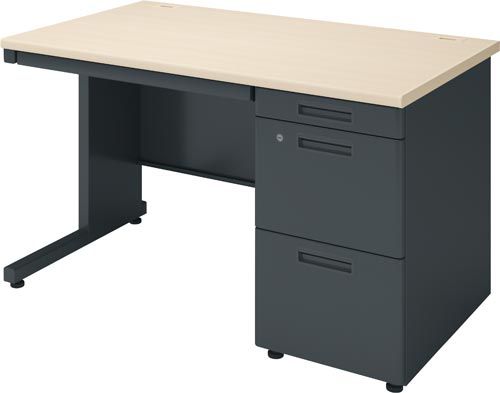 ×インベント片袖奥700幅1200ナチュラル脚BK