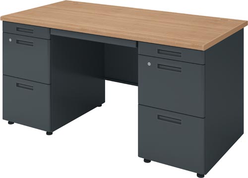 ×インベント両袖奥700幅1400ラスティック脚B