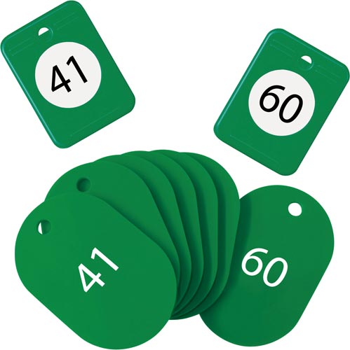 クロークチケット 41−60番 緑
