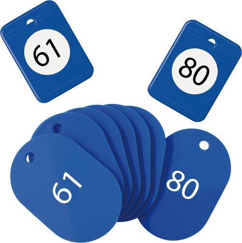 クロークチケット 61−80番 青