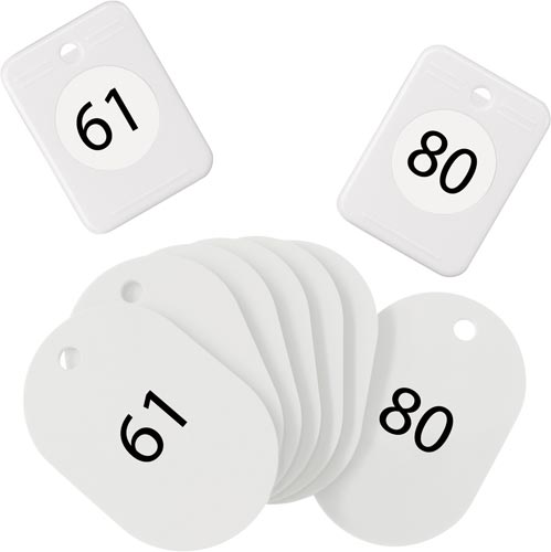 クロークチケット 61−80番 白